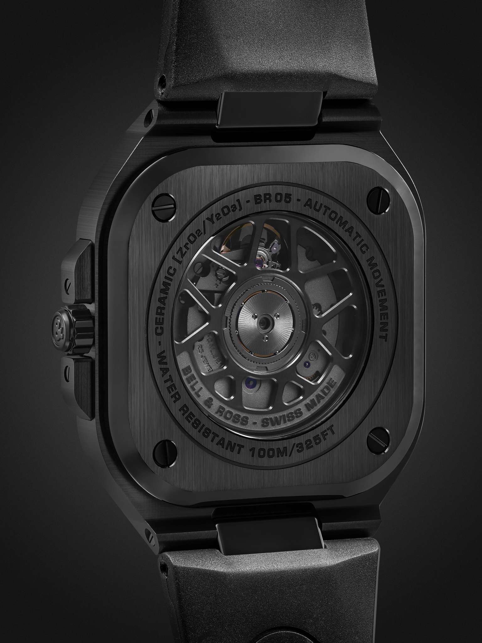 BR 05 Automatic 40mm Stainless Steel and Rubber Watch, Ref. No. BR05A-BL-CE/SRB - 5
