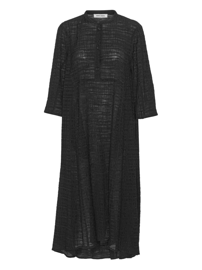 textured button-front maxi dress 1
