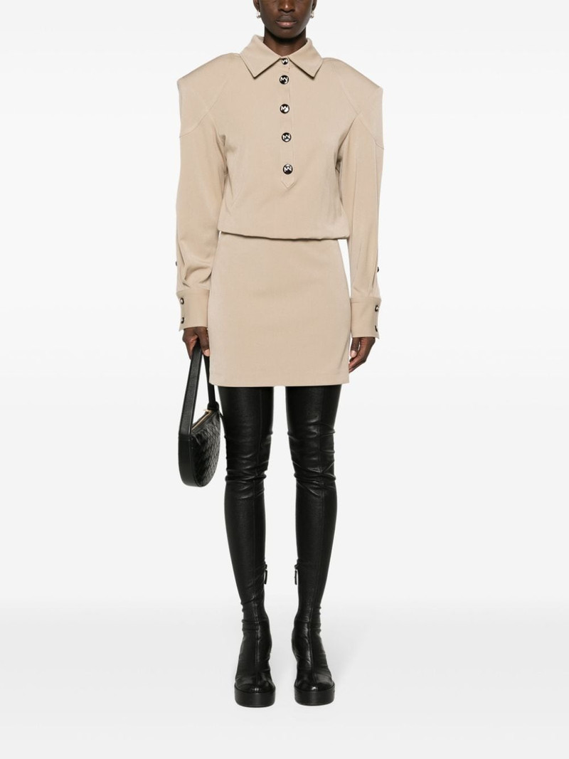 THE MANNEI Nursu shoulder-pads mini dress outlook