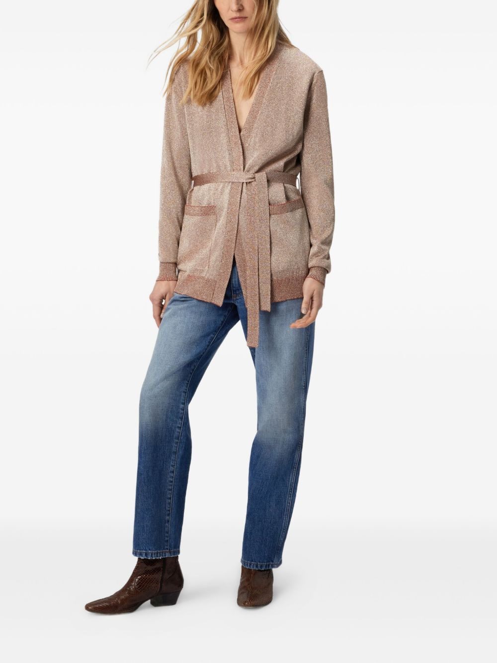 belted cardigan - 2