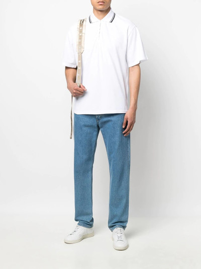 Maison Kitsuné embroidered logo polo shirt outlook