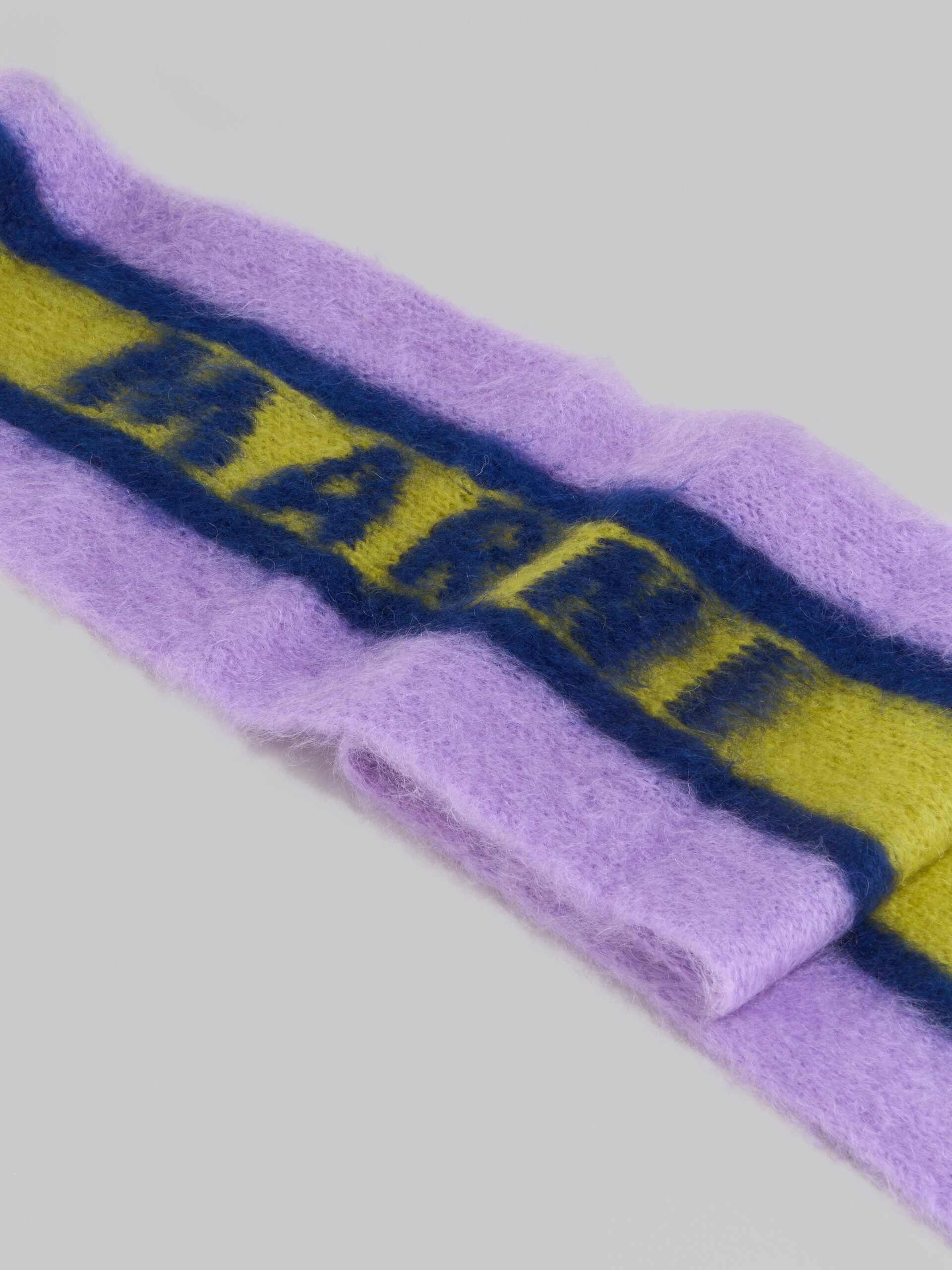 PURPLE MOHAIR SCARF WITH MARNI LETTERING - 3