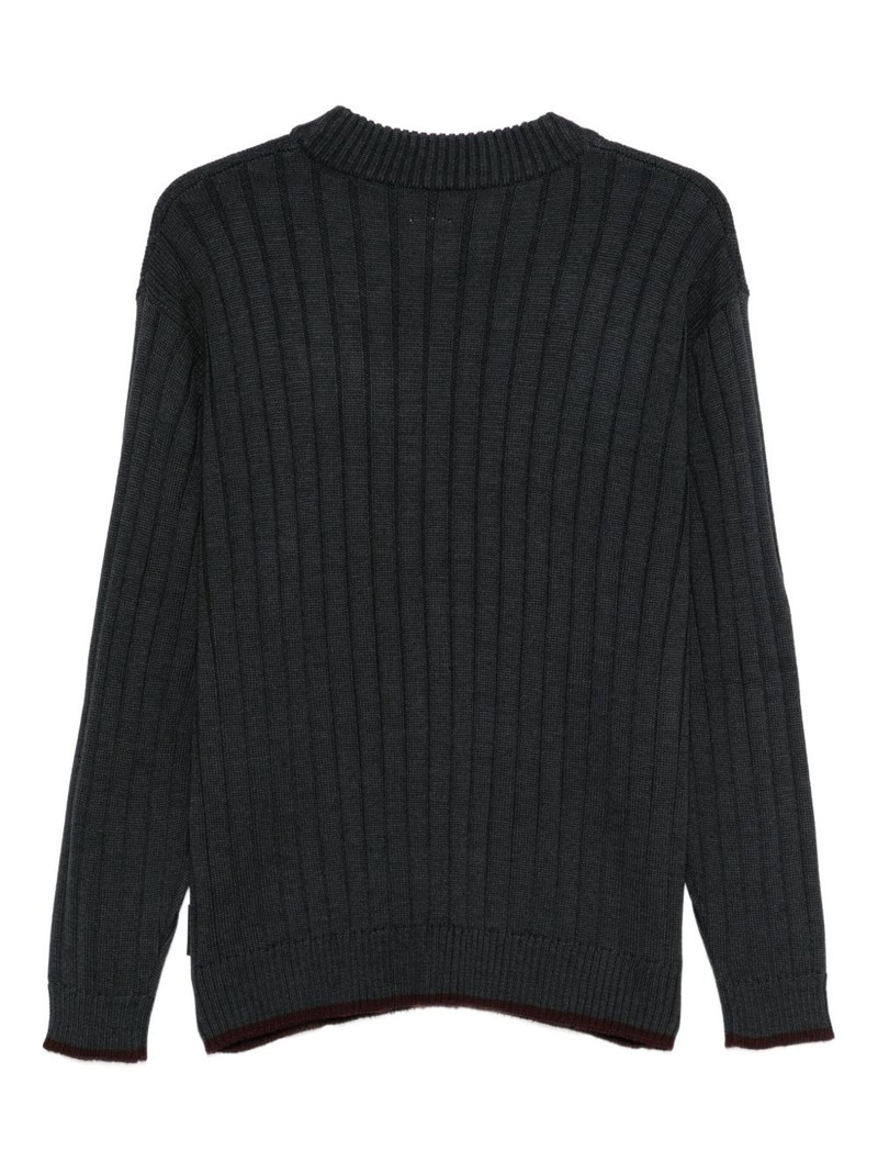GR10K ribbed crew-neck sweater outlook