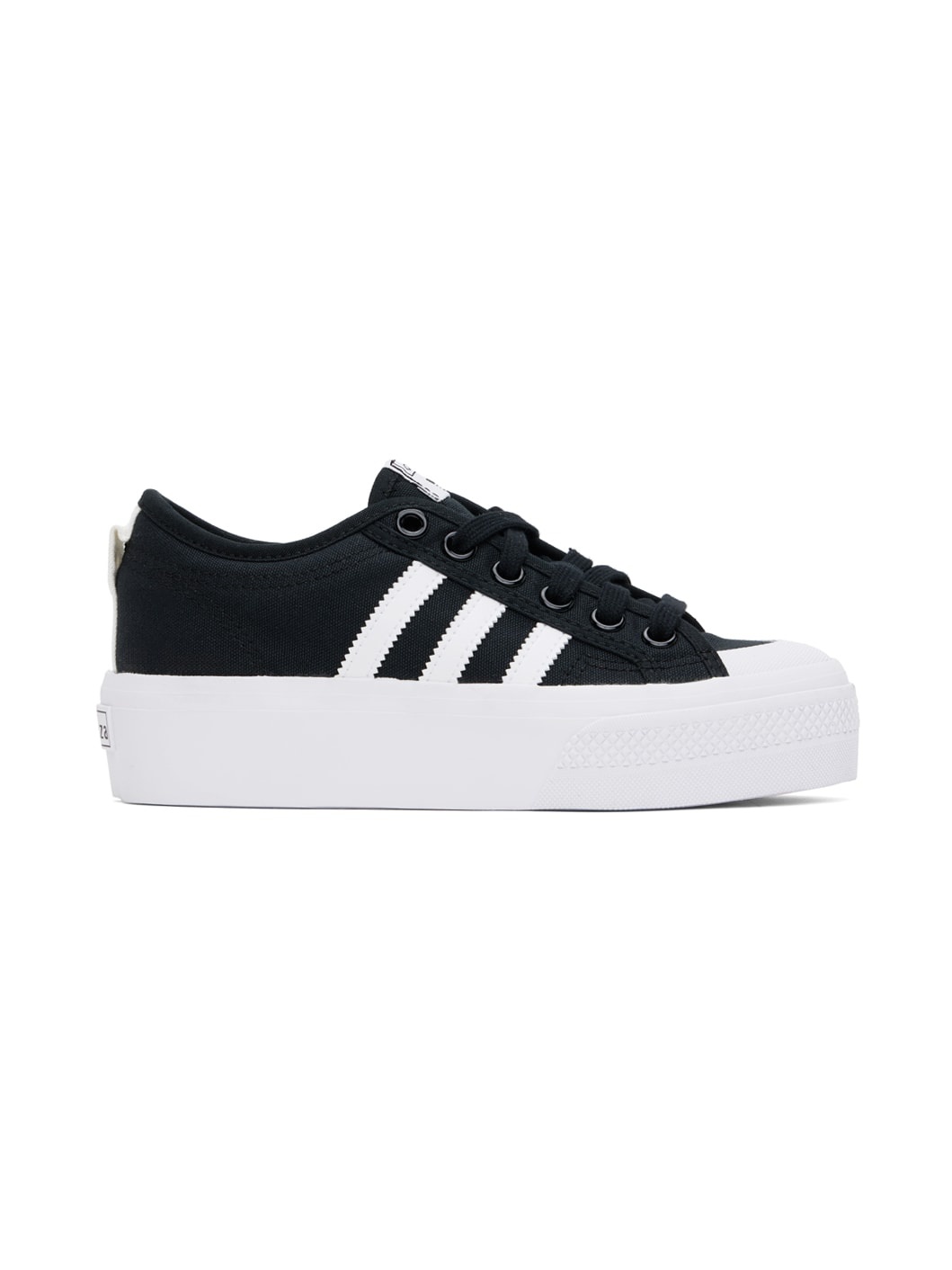 Black & White Nizza Platform Sneakers - 1