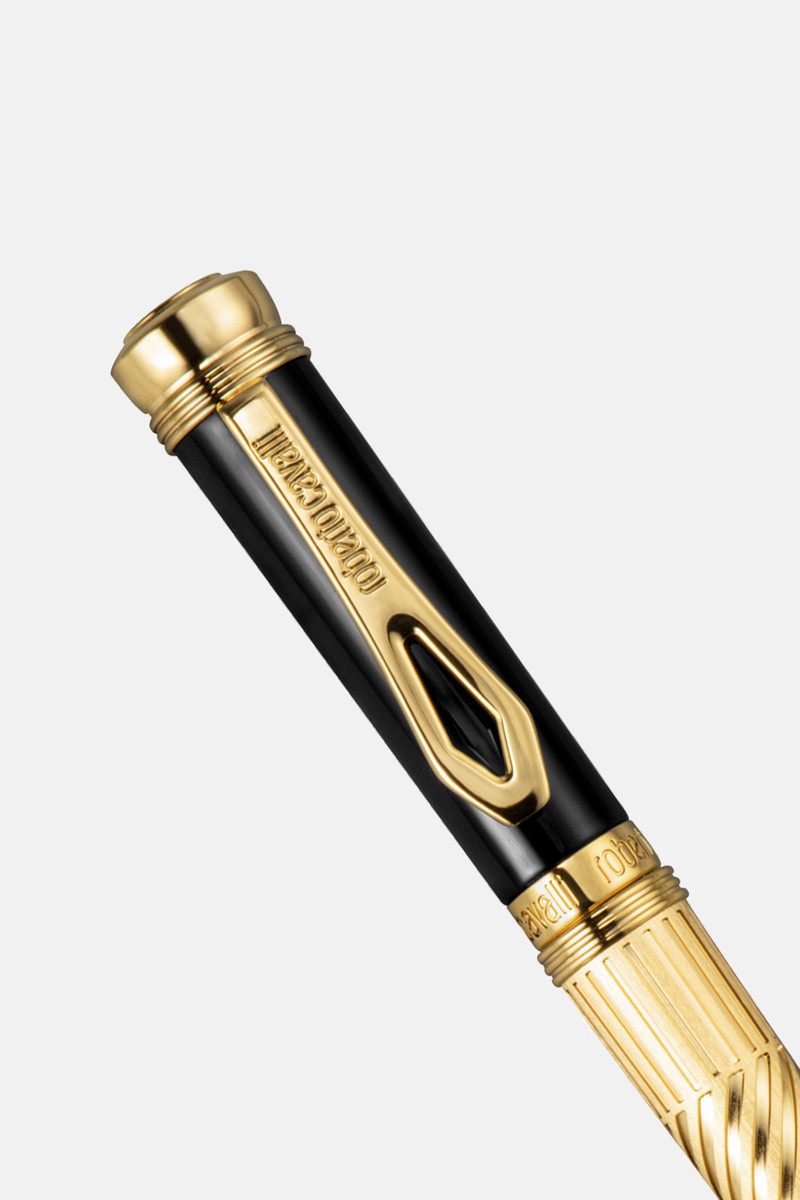 Roberto Cavalli Roberto Cavalli Ballpoint Pen, Gold Color & Black Lacquer outlook