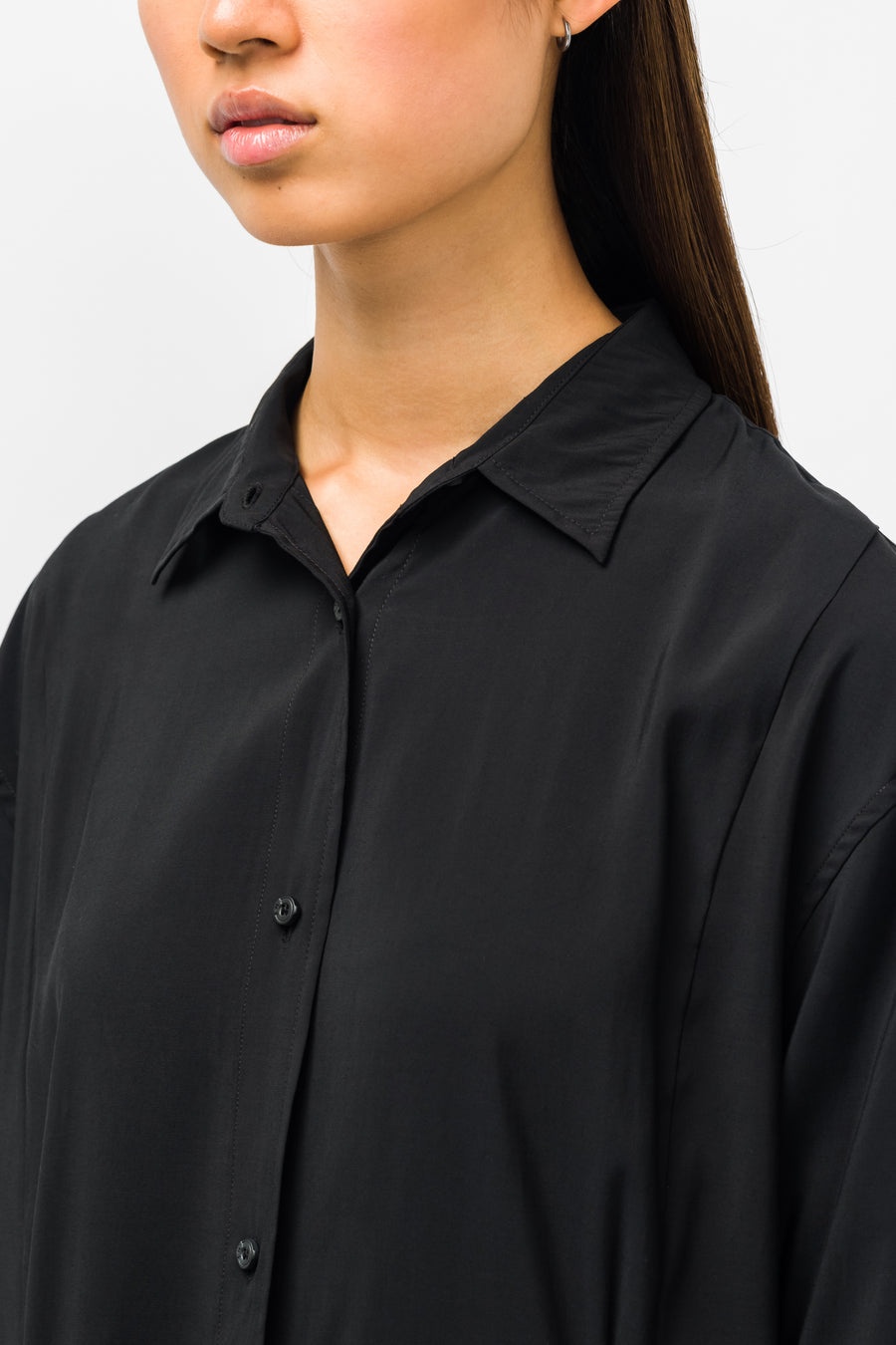 Arc Cutting Ripple Shirt in Mystery Black - 4