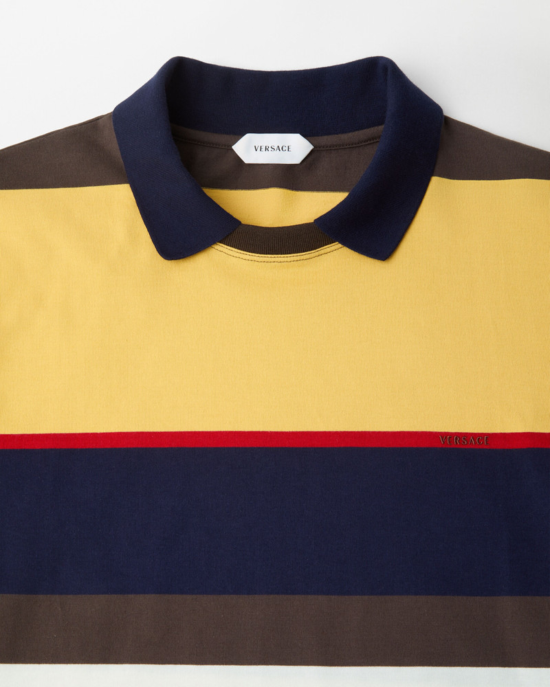 VERSACE Striped Cotton-Jersey T-Shirt outlook