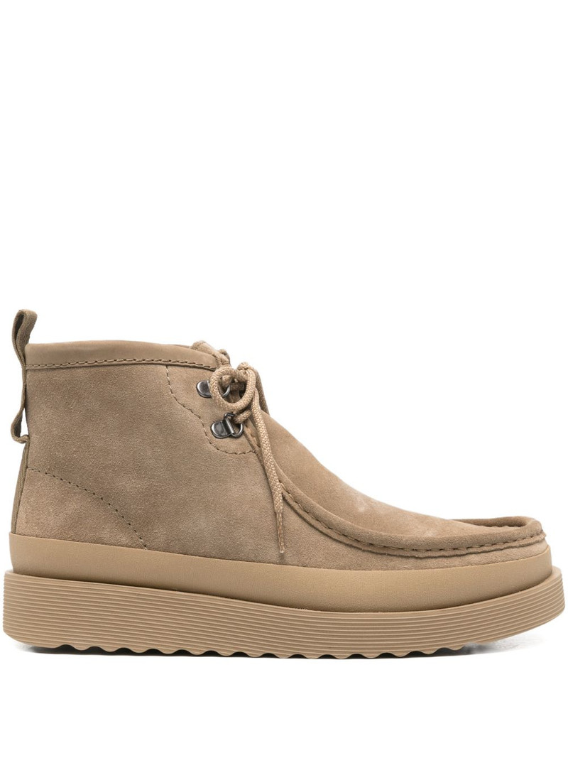 Wallabee lace-up leather boots 1