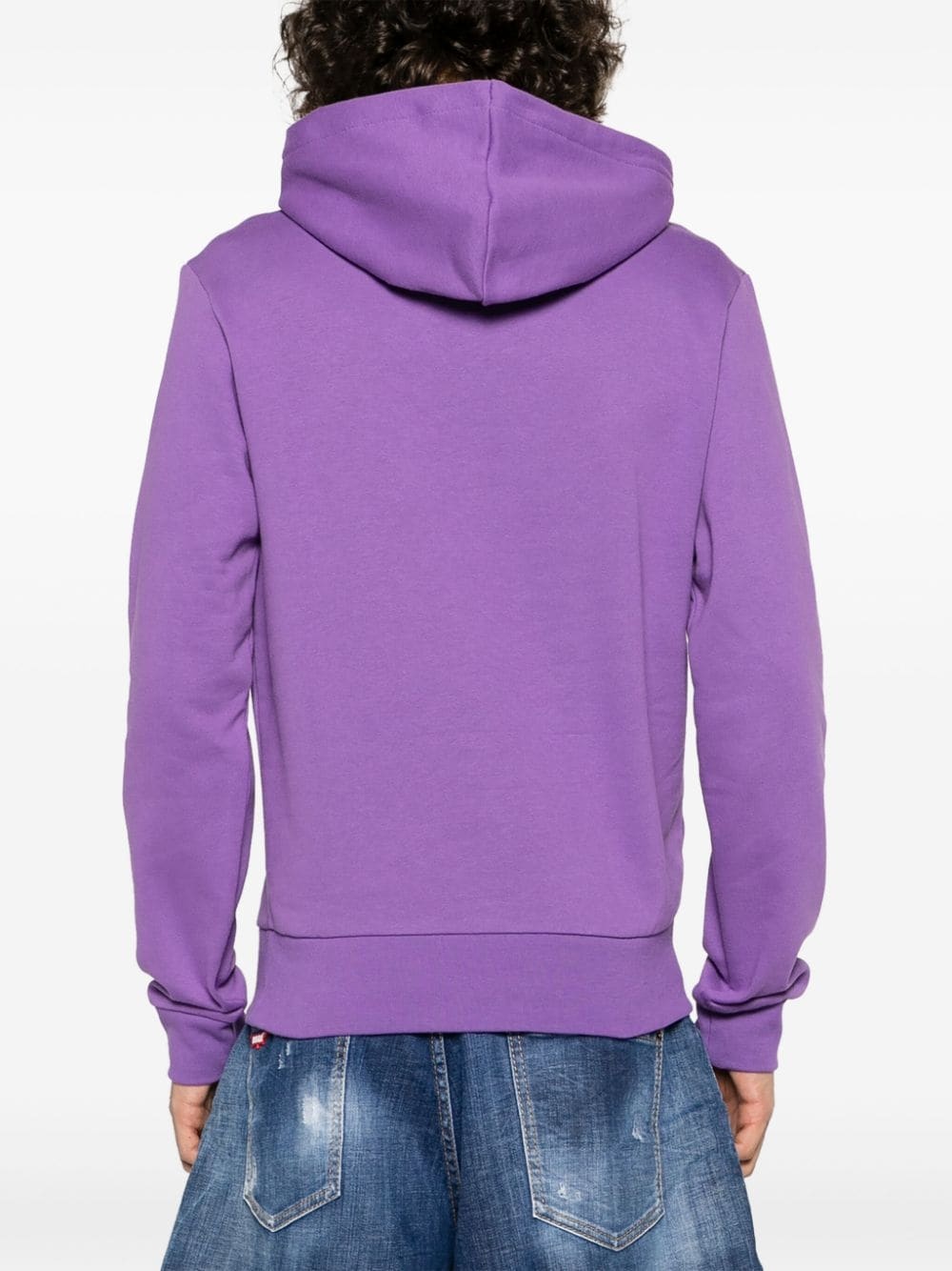 logo-embroidered cotton-blend hoodie - 4
