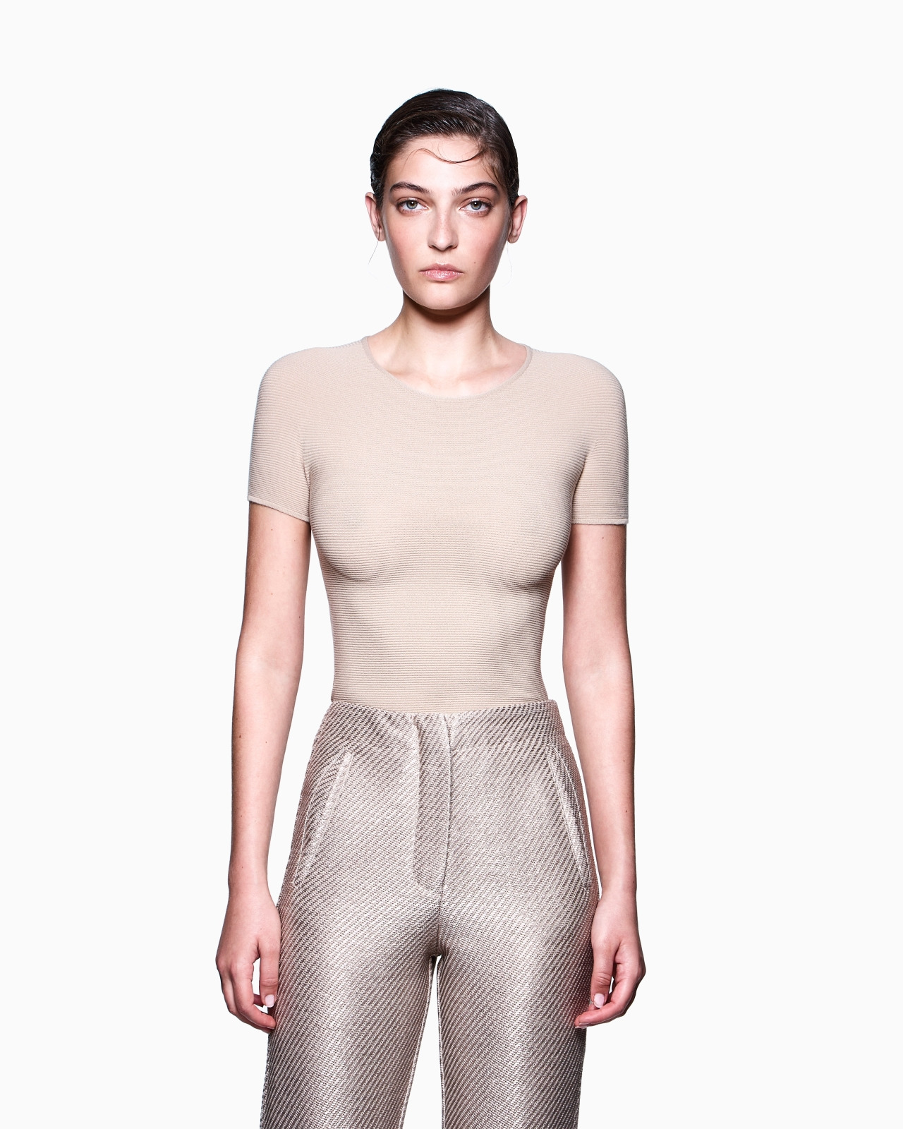 LINKS-STITCH VISCOSE SHORT-SLEEVED JUMPER - 4