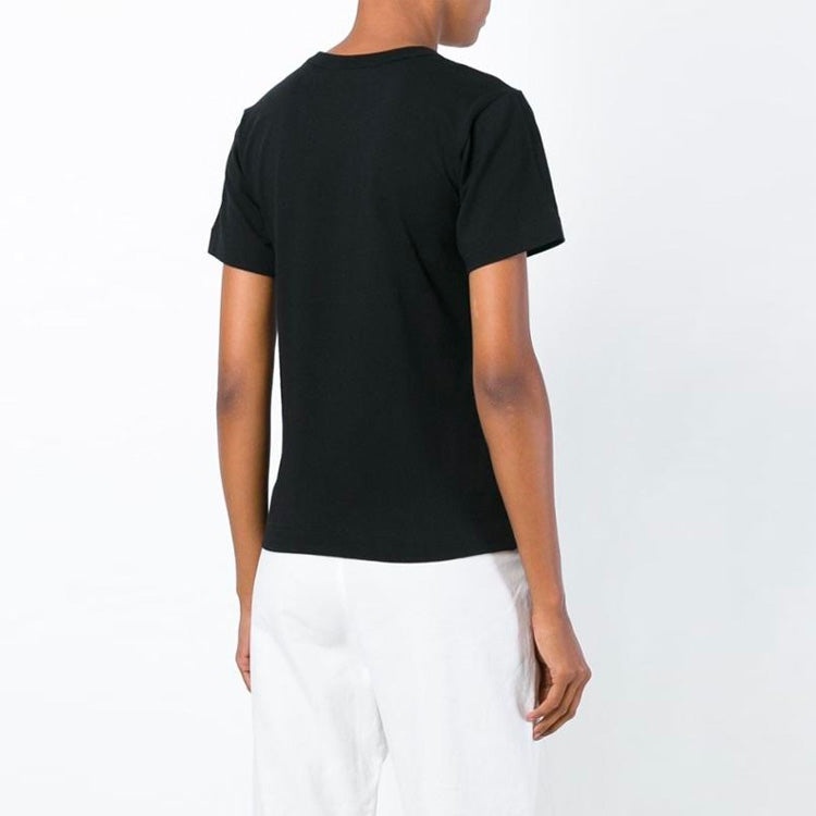 (WMNS) COMME des GARCONS PLAY Heart Logo Tee 'Black Gold' AZ-T215-015-1 - 5