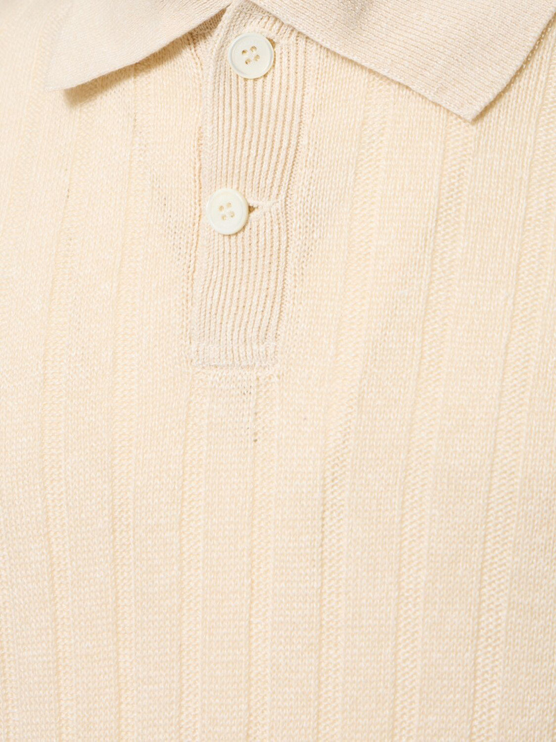 Cotton & linen polo - 5