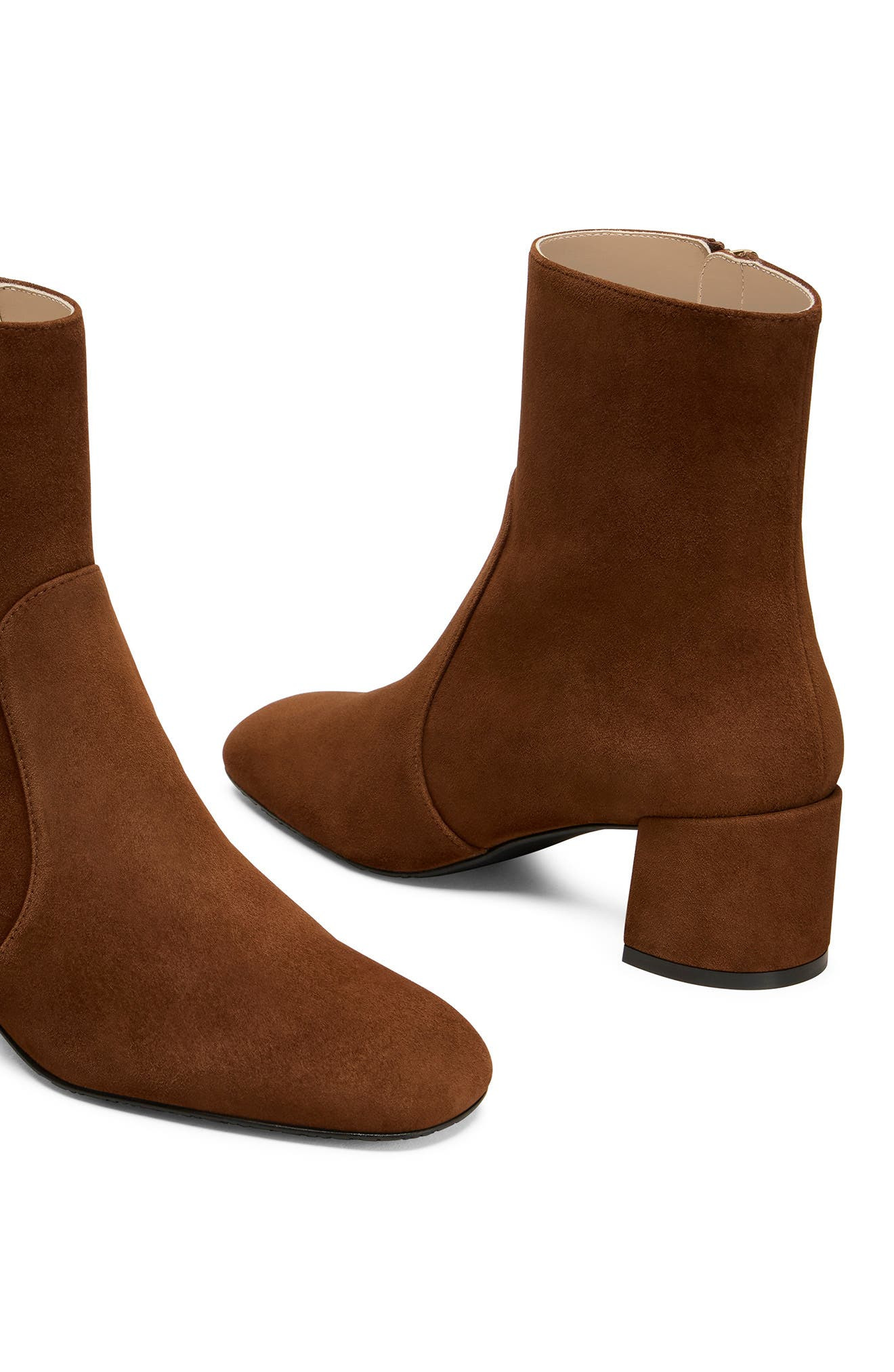 Stuart Weitzman Maeve Zip Bootie in Deep Coffee at Nordstrom - 3