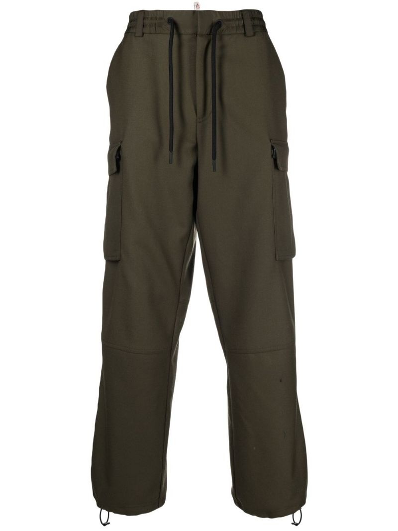 drawstring-fastening cargo trousers - 1