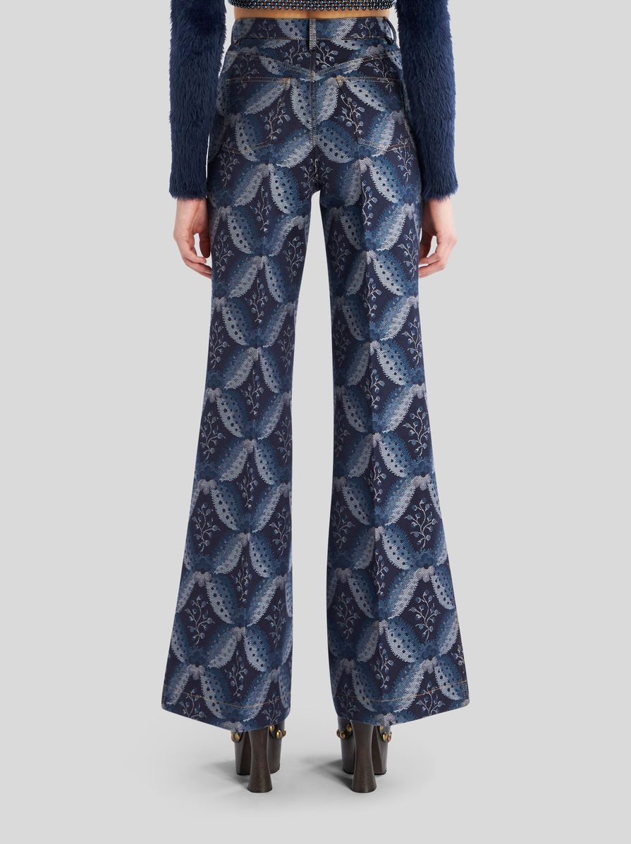 DENIM JACQUARD JEANS - 4