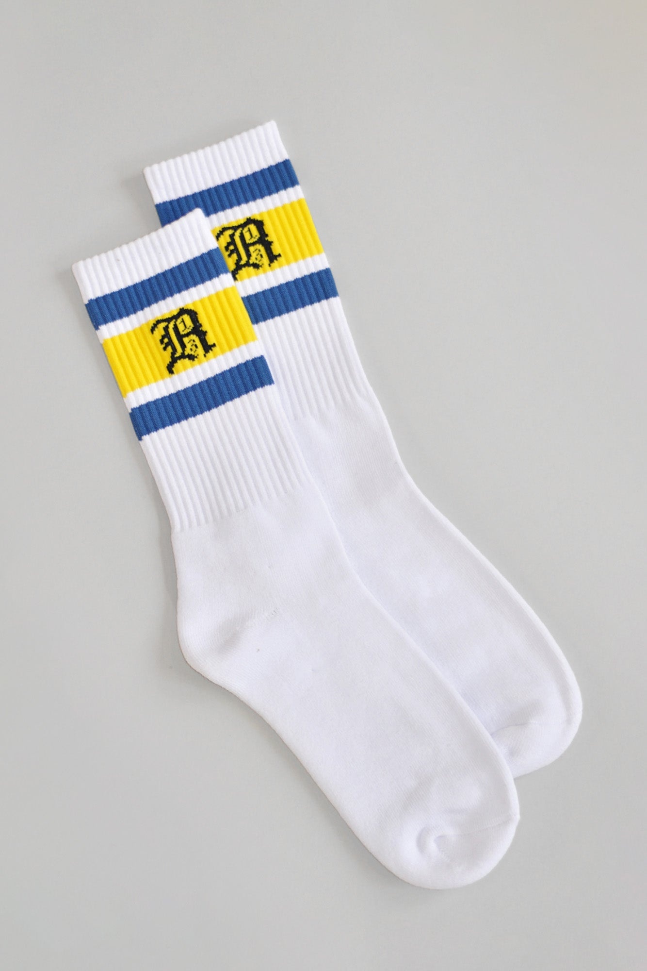 RETRO STRIPE SOCKS - YELLOW STRIPE - 1