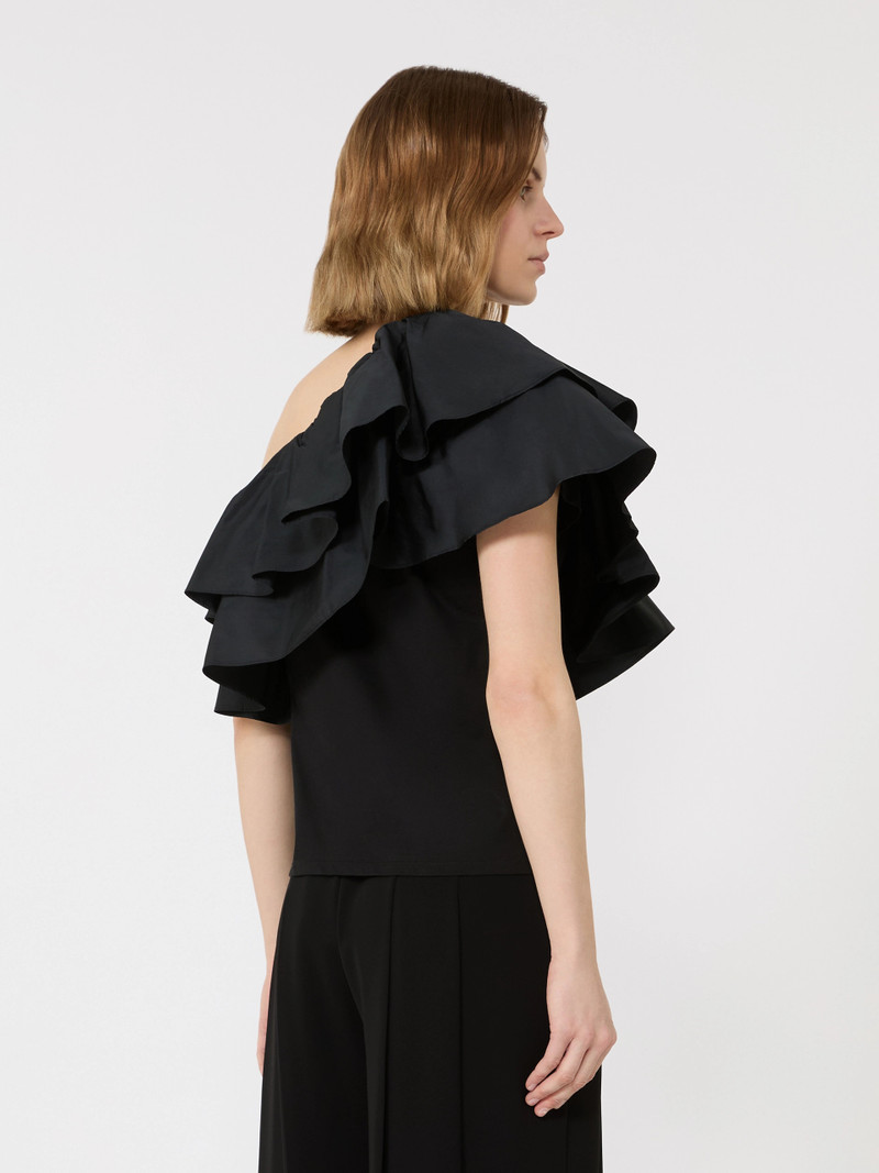 ORCA Cotton jersey couture top - BLACK 4