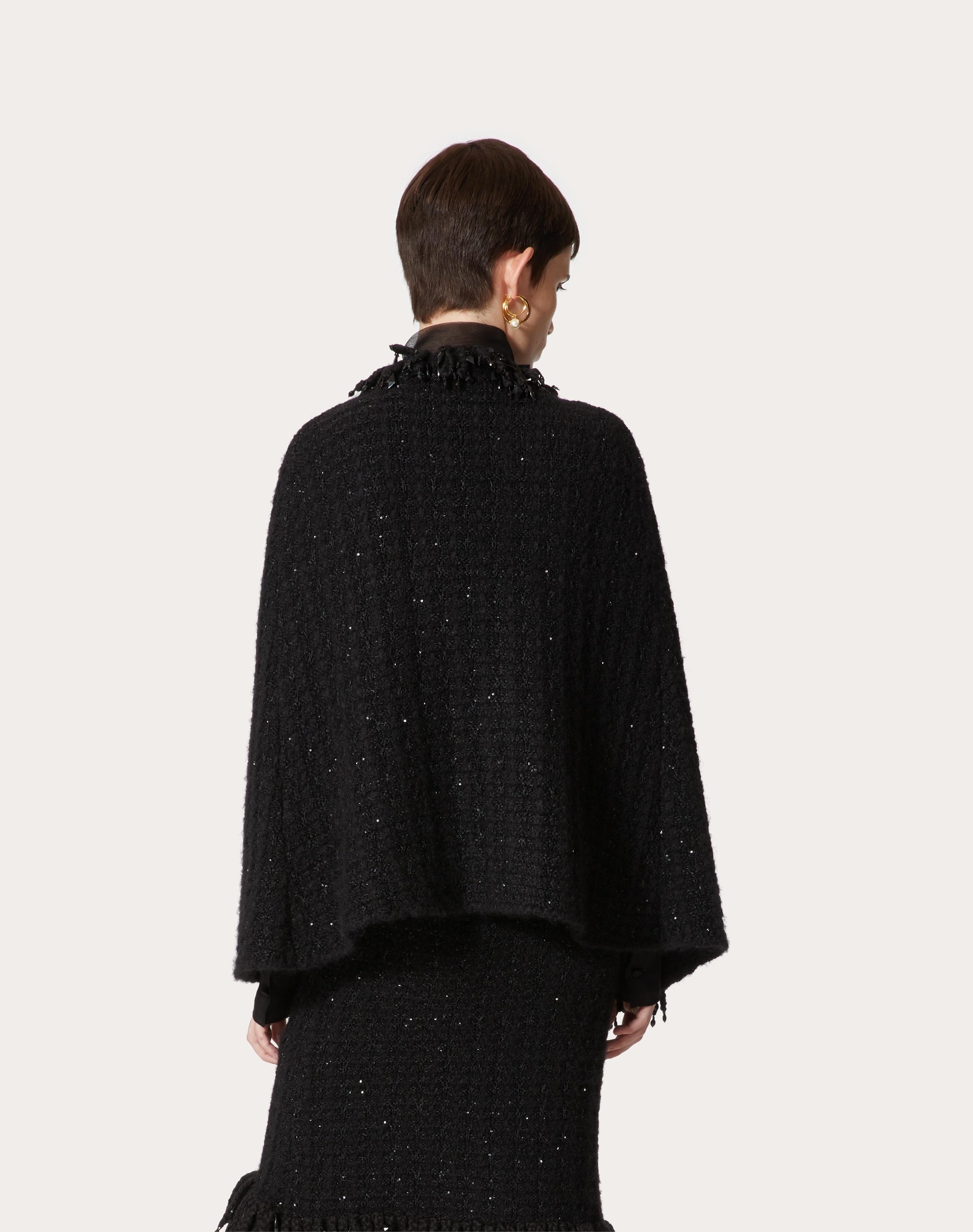 EMBROIDERED MOHAIR CAPE - 4
