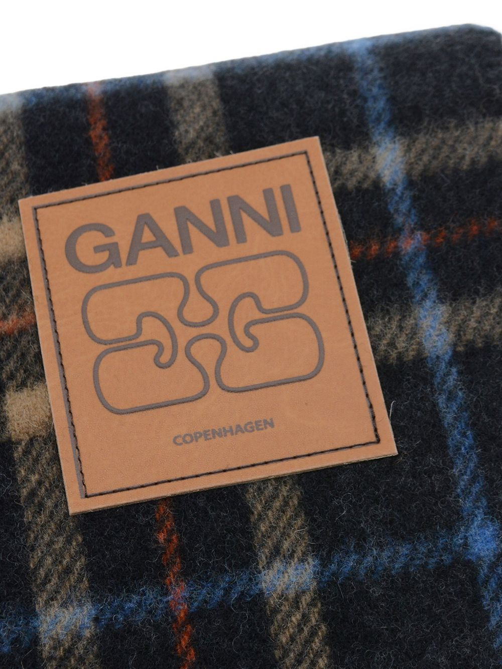 checked wool scarf - 2