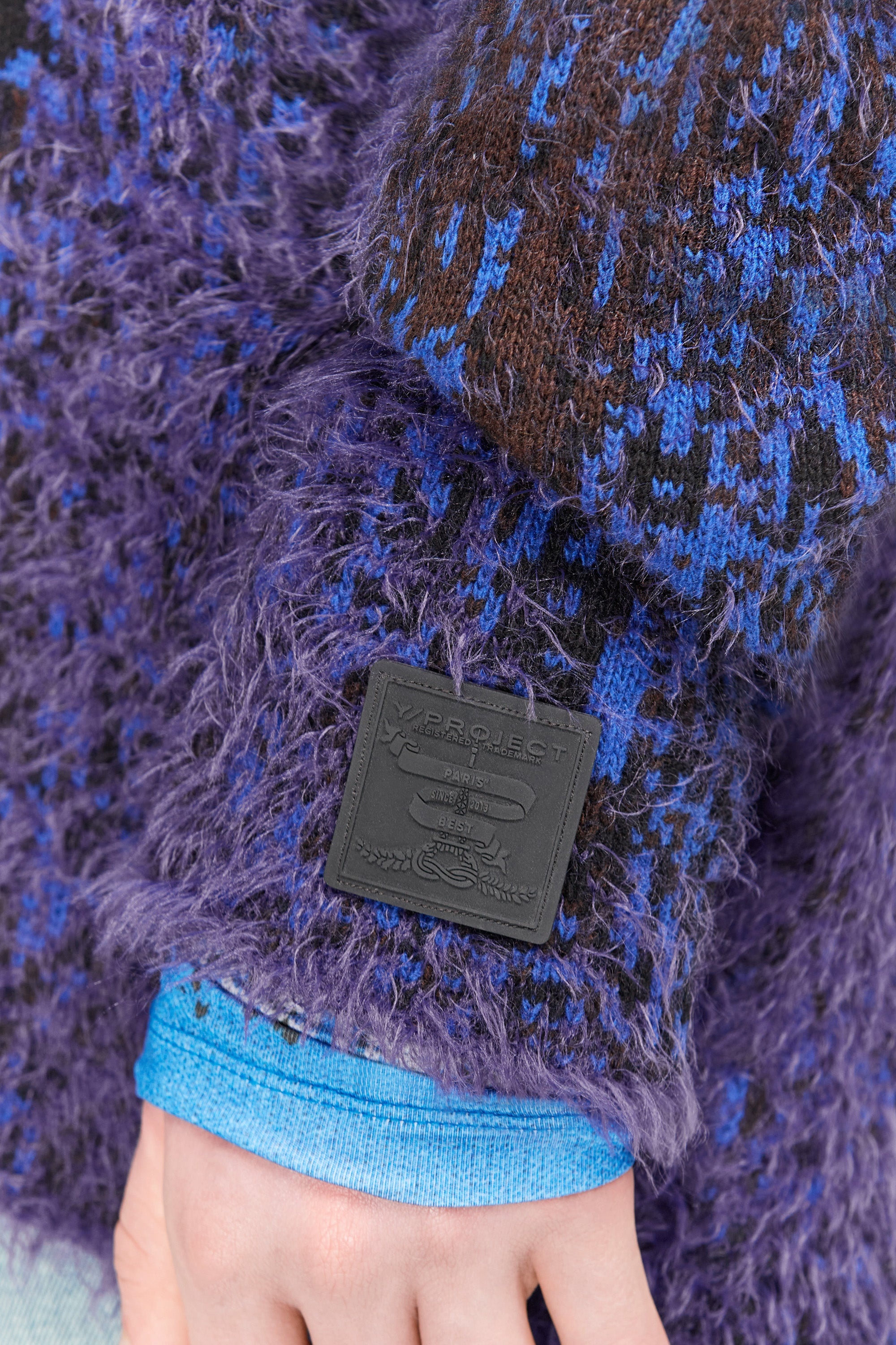 Gradient Hairy Knit Sweater - 4