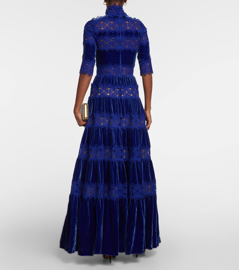 Lissie lace, silk, and velvet gown 3