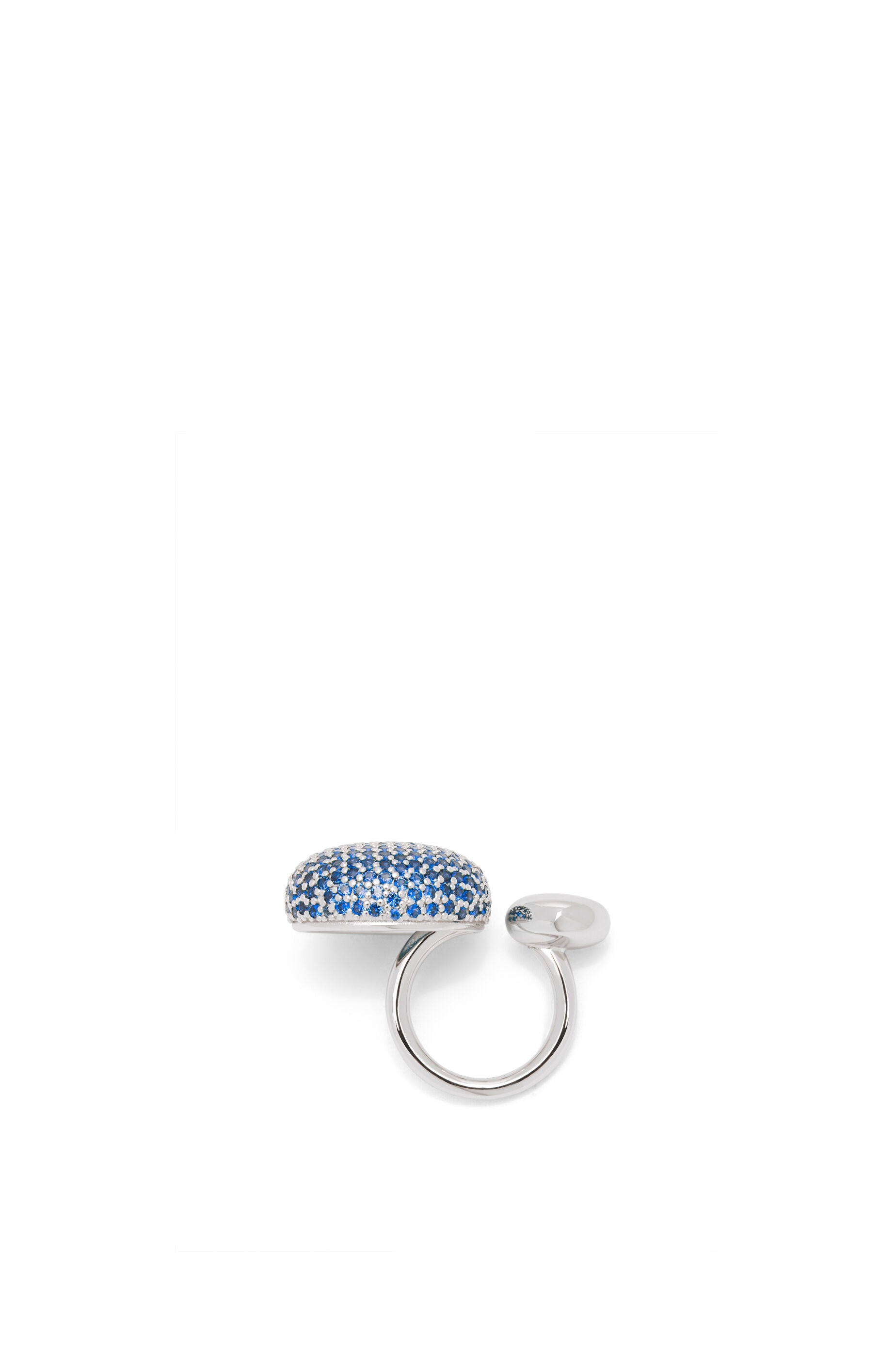Anagram Pebble ring in sterling silver and crystals - 3
