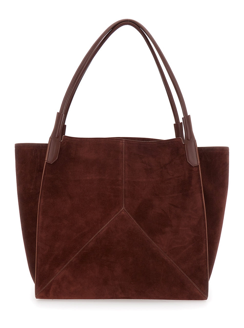 Victoria Beckham Women 'Victoria' Brown Shoulder Bag With Embossed Logo Lettering On The Front And T - 4