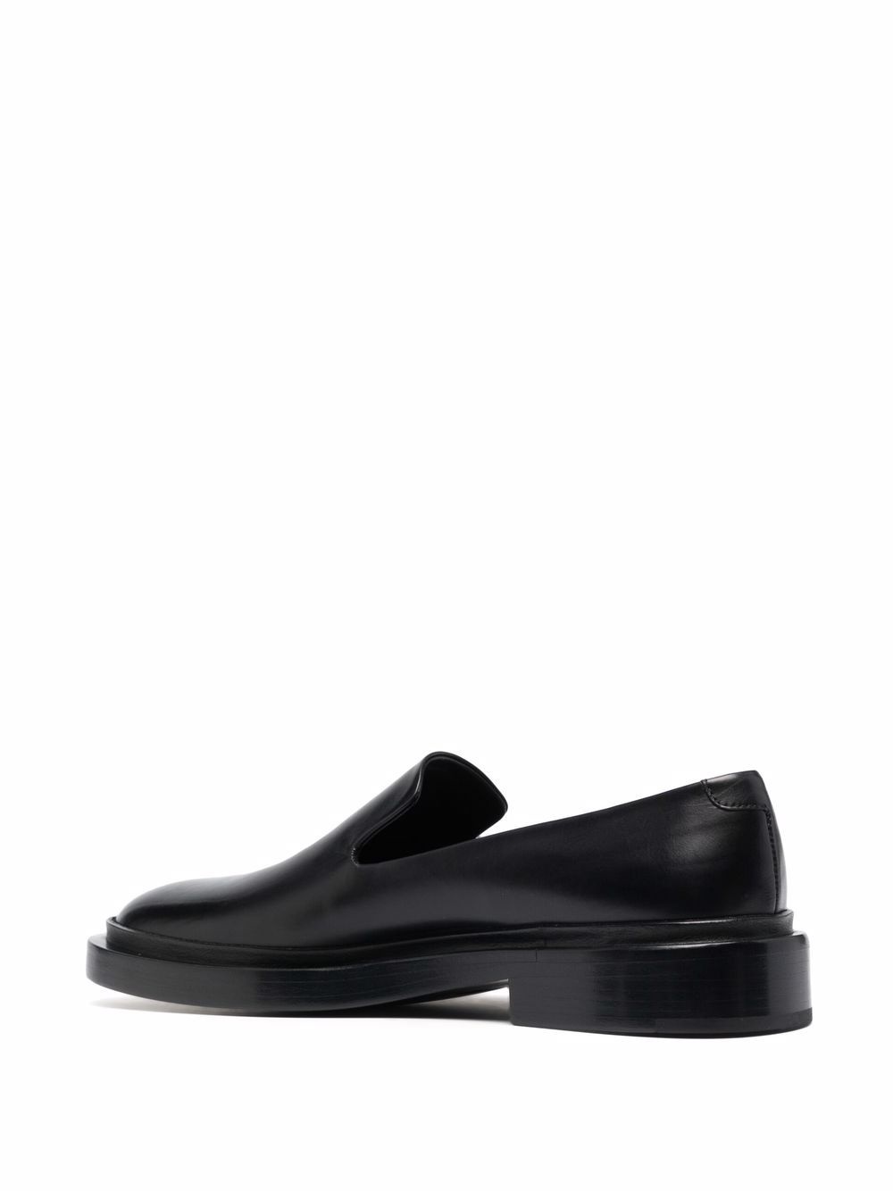 round-toe polished-finish loafers - 3