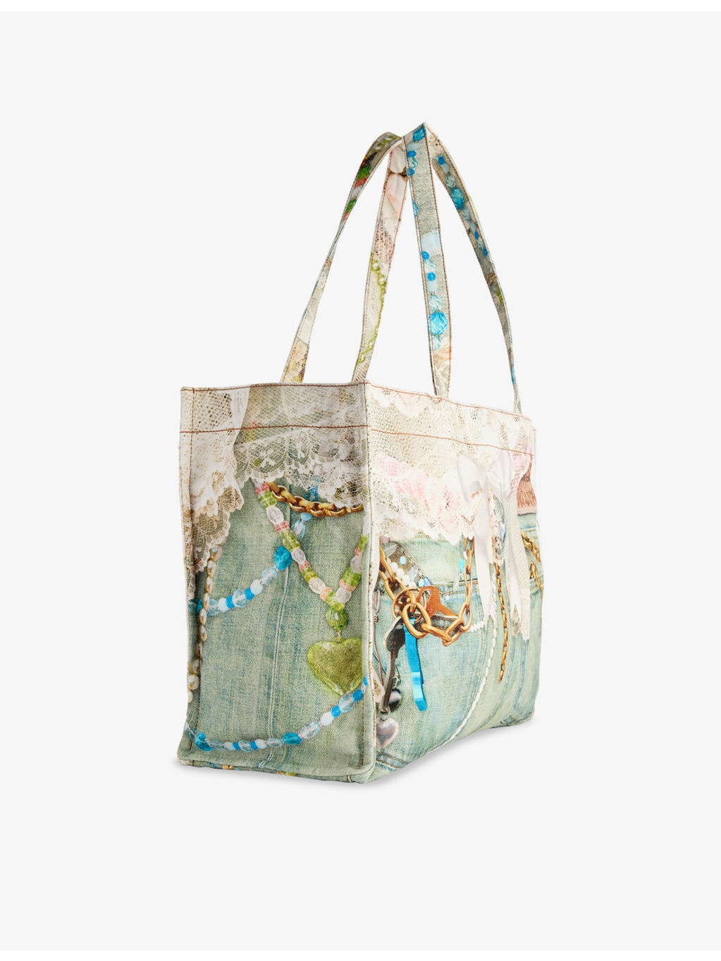Logo-Embroidered Denim Tote Bag - 4