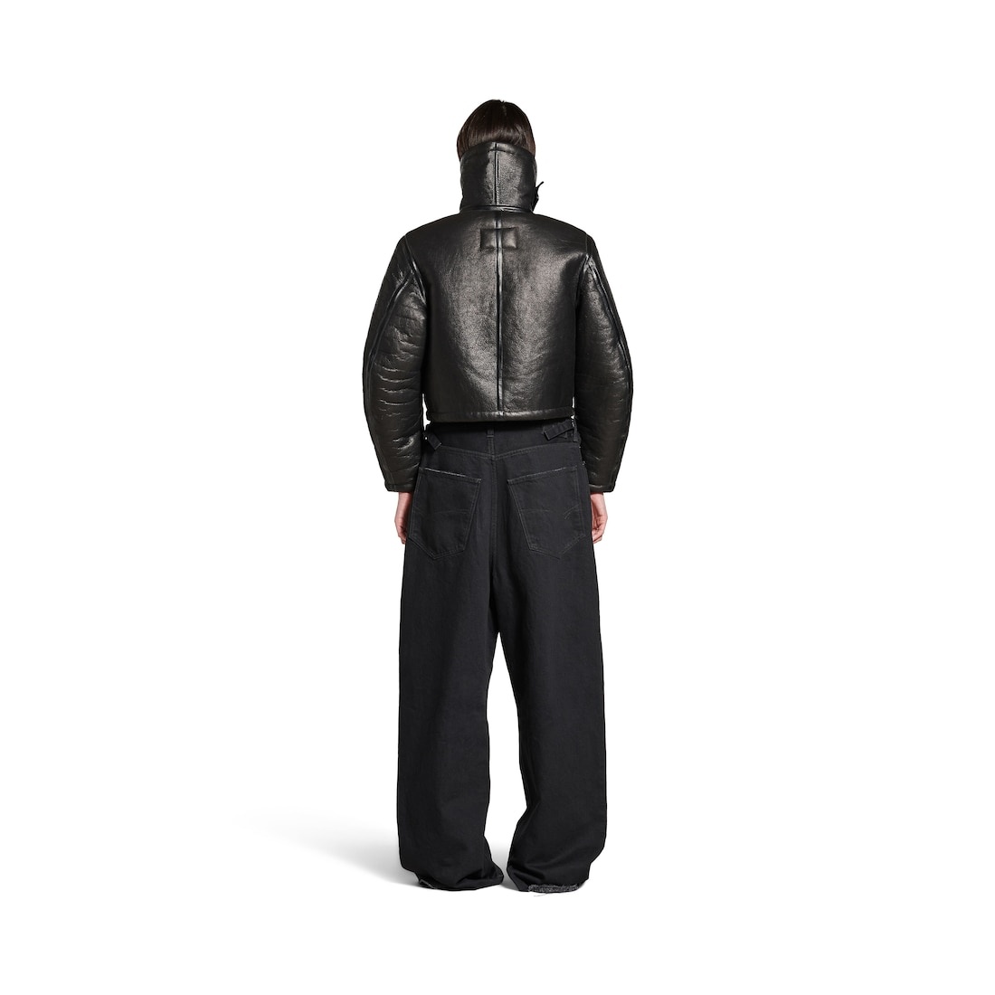 Women's Aviator Jacket in Black - 4