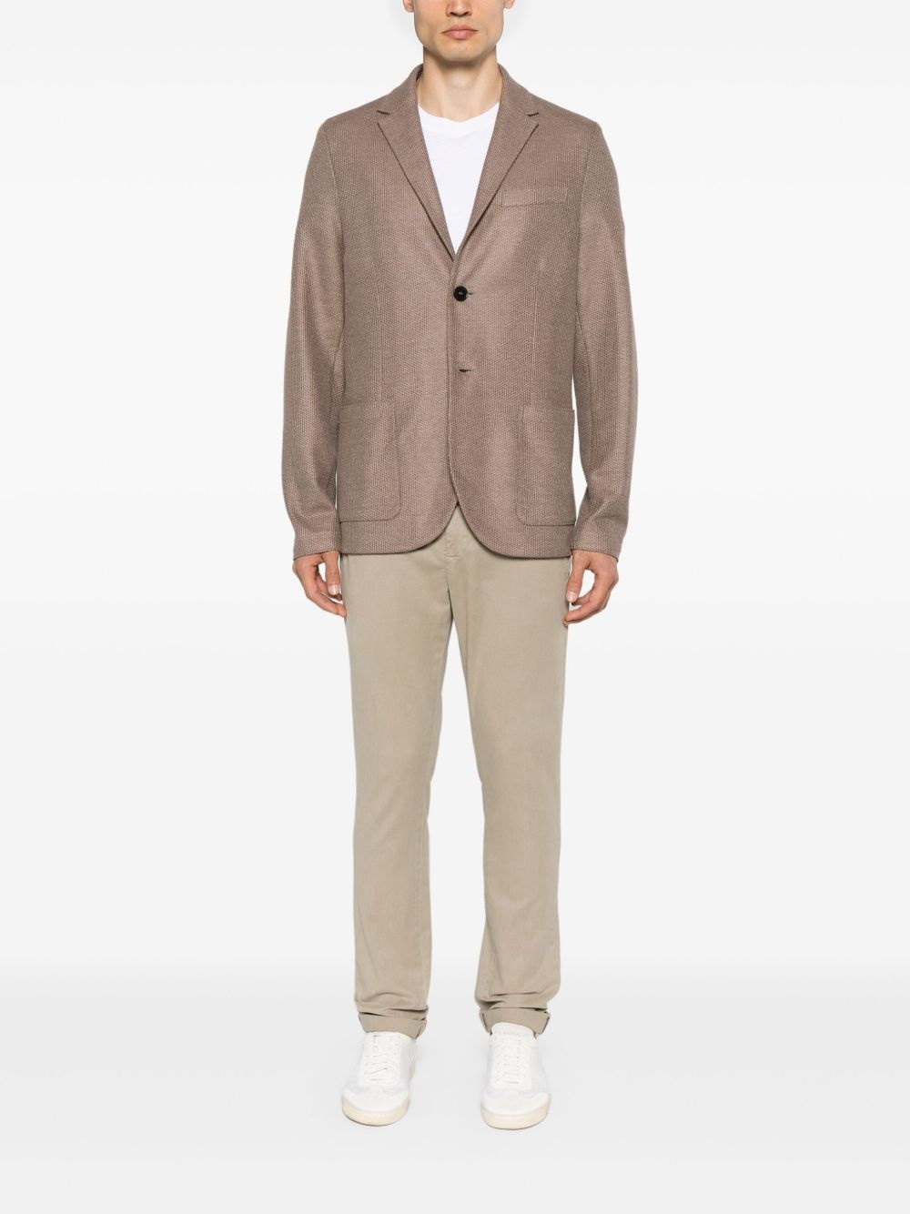 notched-lapels single-breasted blazer - 2