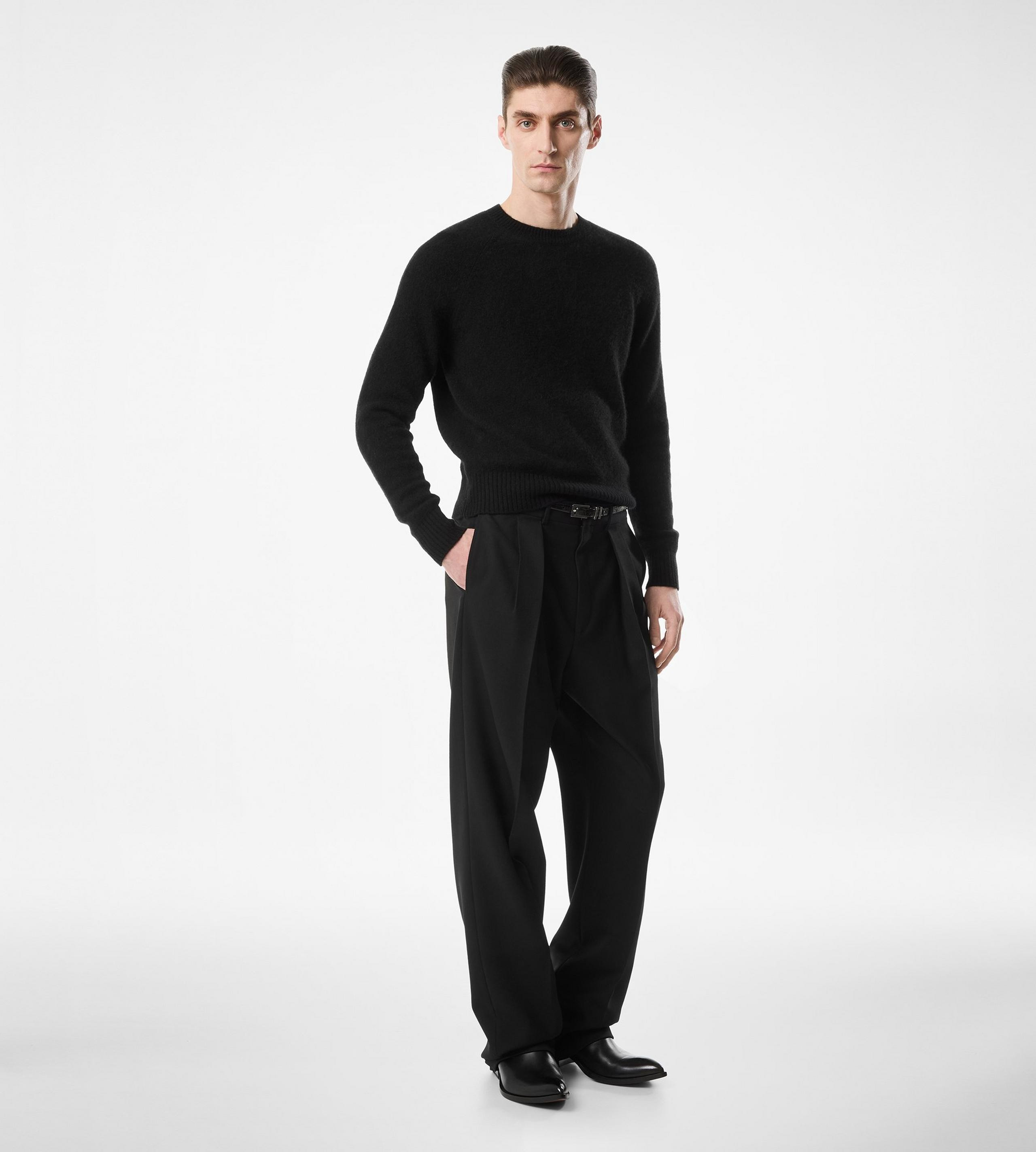 FELTED CASHMERE CREW NECK - 4