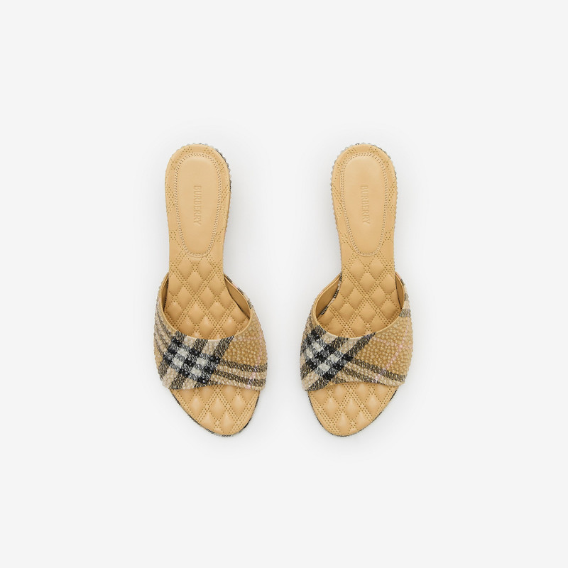 Rhinestone Check Sloane Mules 4