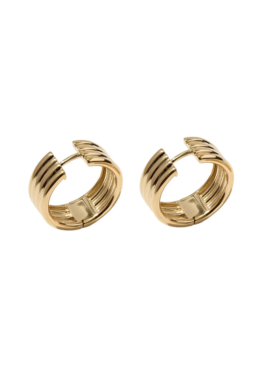 Otiumberg Stratis 14kt Gold Vermeil Hoop Earrings - 1