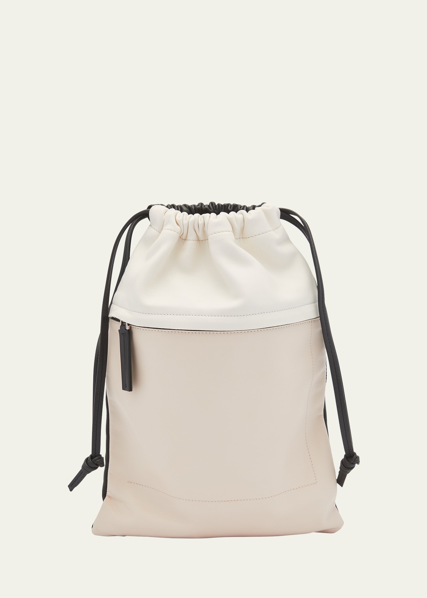 Drawstring Canvas Top-Handle Bag - 1