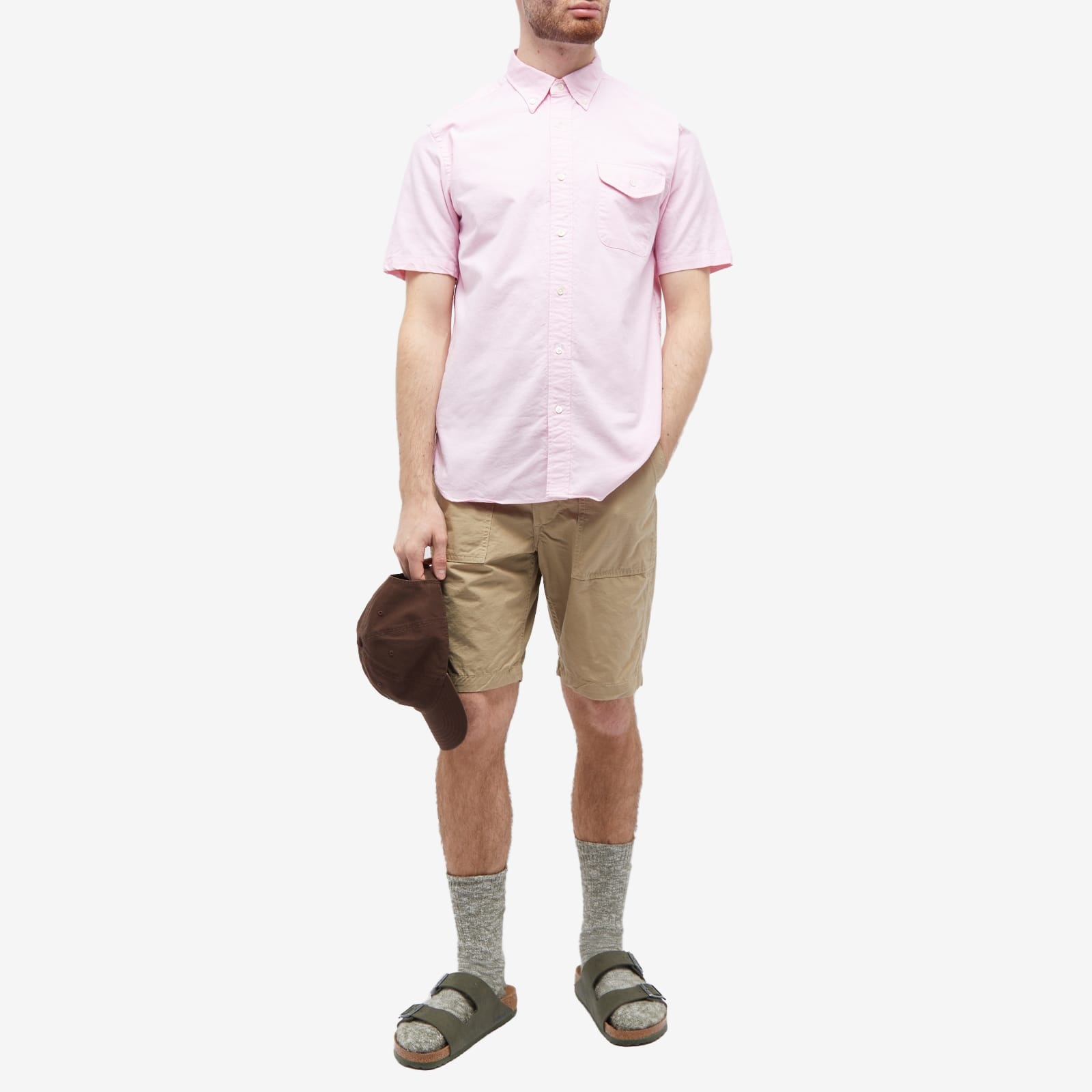 Beams Plus BD Short Sleeve Oxford Shirt - 4