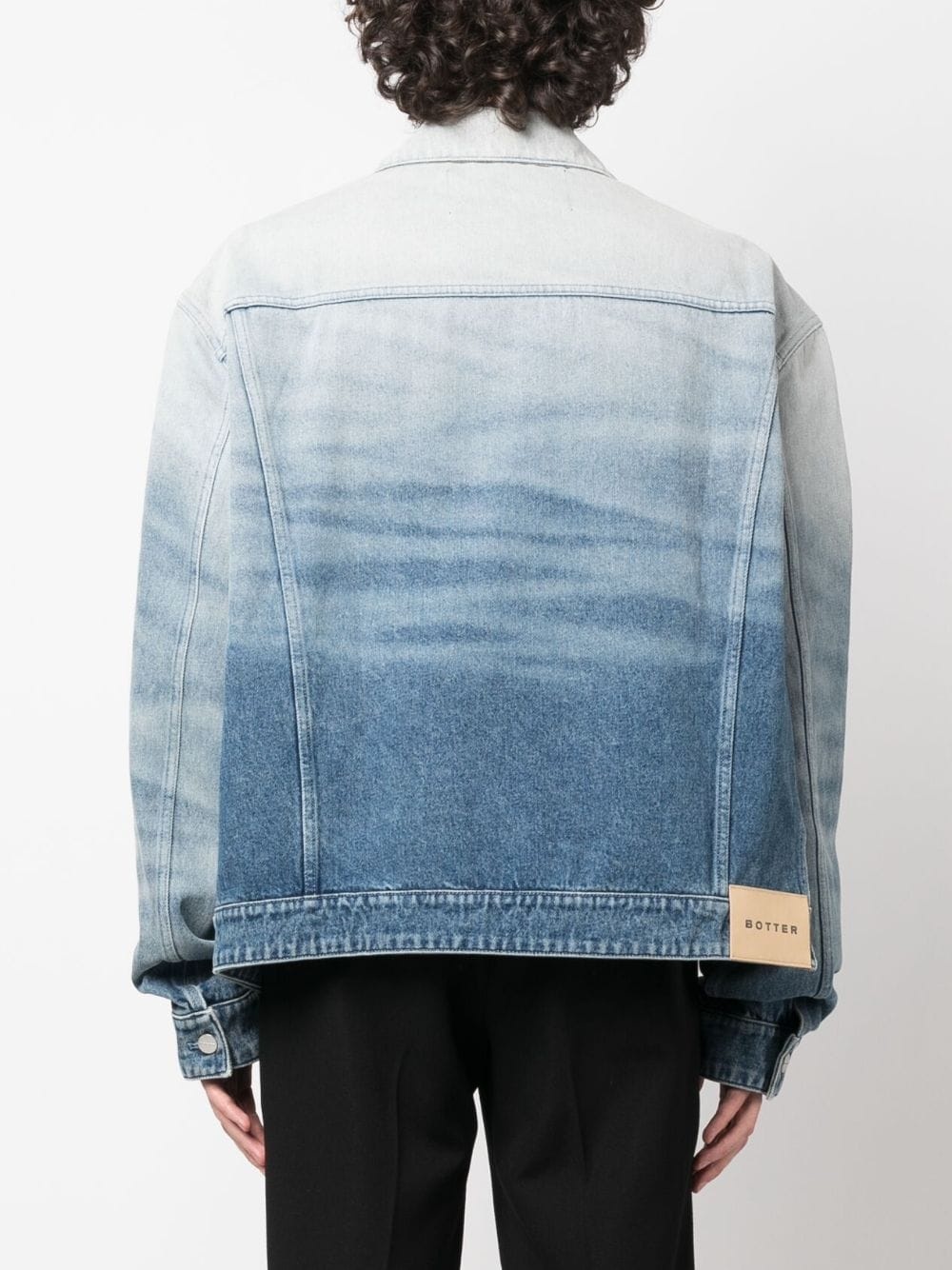 whiskering-effect denim jacket - 4
