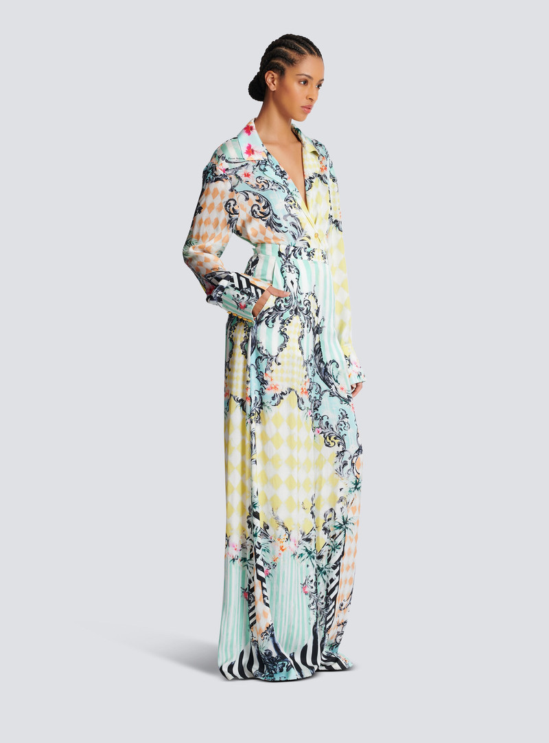 Palazzo trousers with Baroque print 3