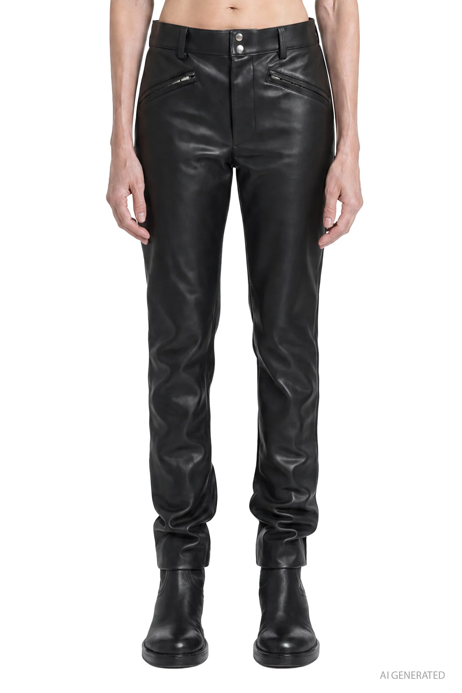 Faux Leather Pants - 1