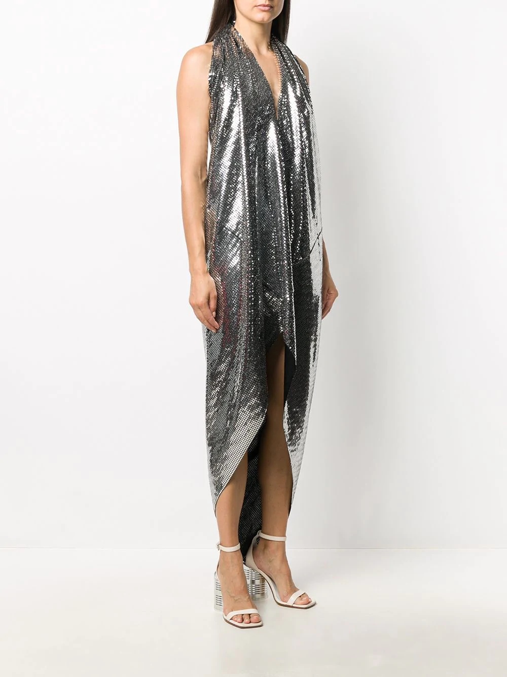 metallic asymmetric dress - 3