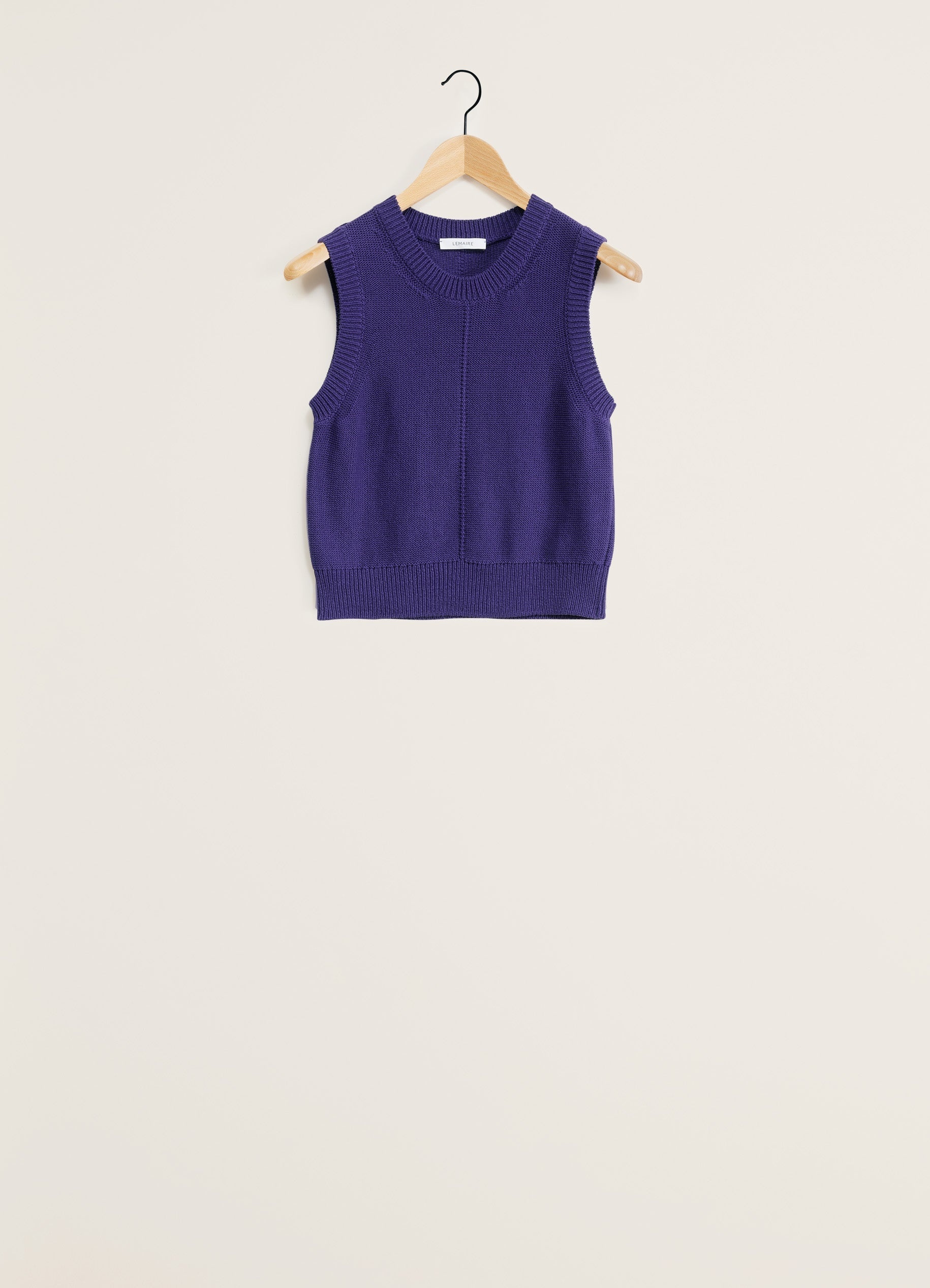 SLEEVELESS CROPPED SWEATER - 1