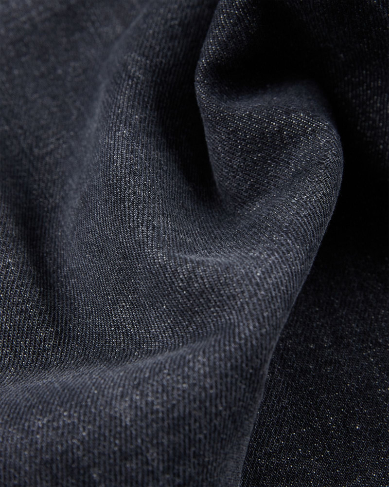 Tapered fit tailored trousers in cotton denim 7