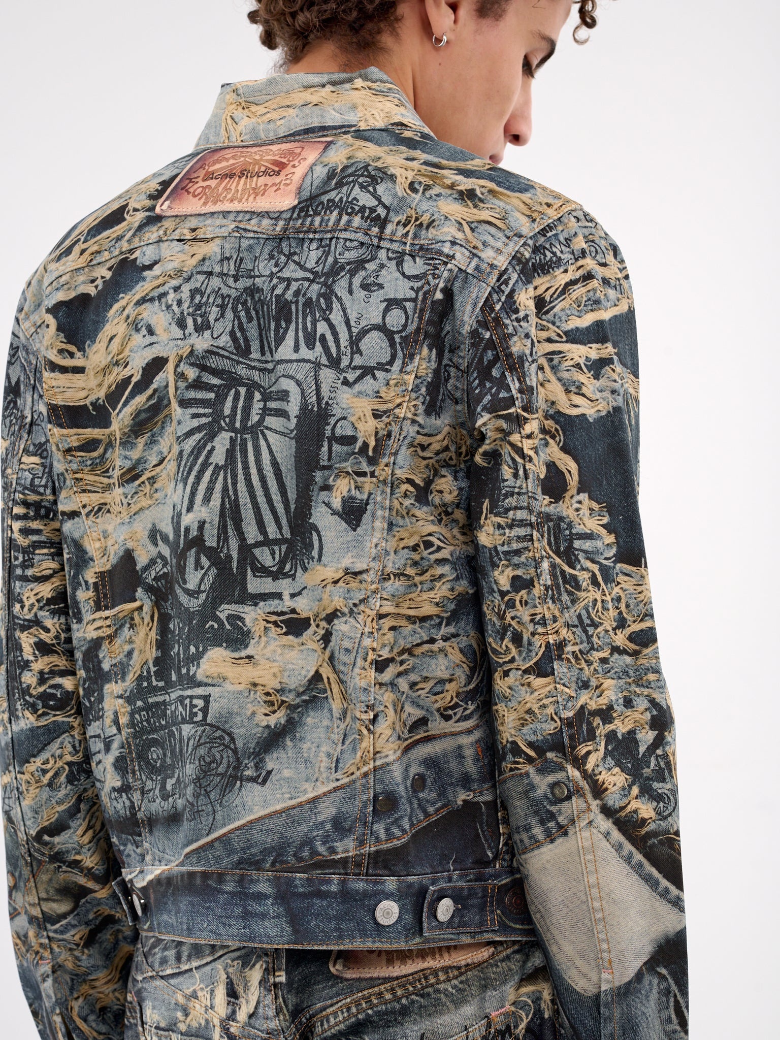 Acne Studios Scribble Denim Jacket hlorenzo REVERSIBLE