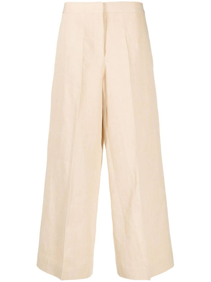 high-waist linen blend trousers 1