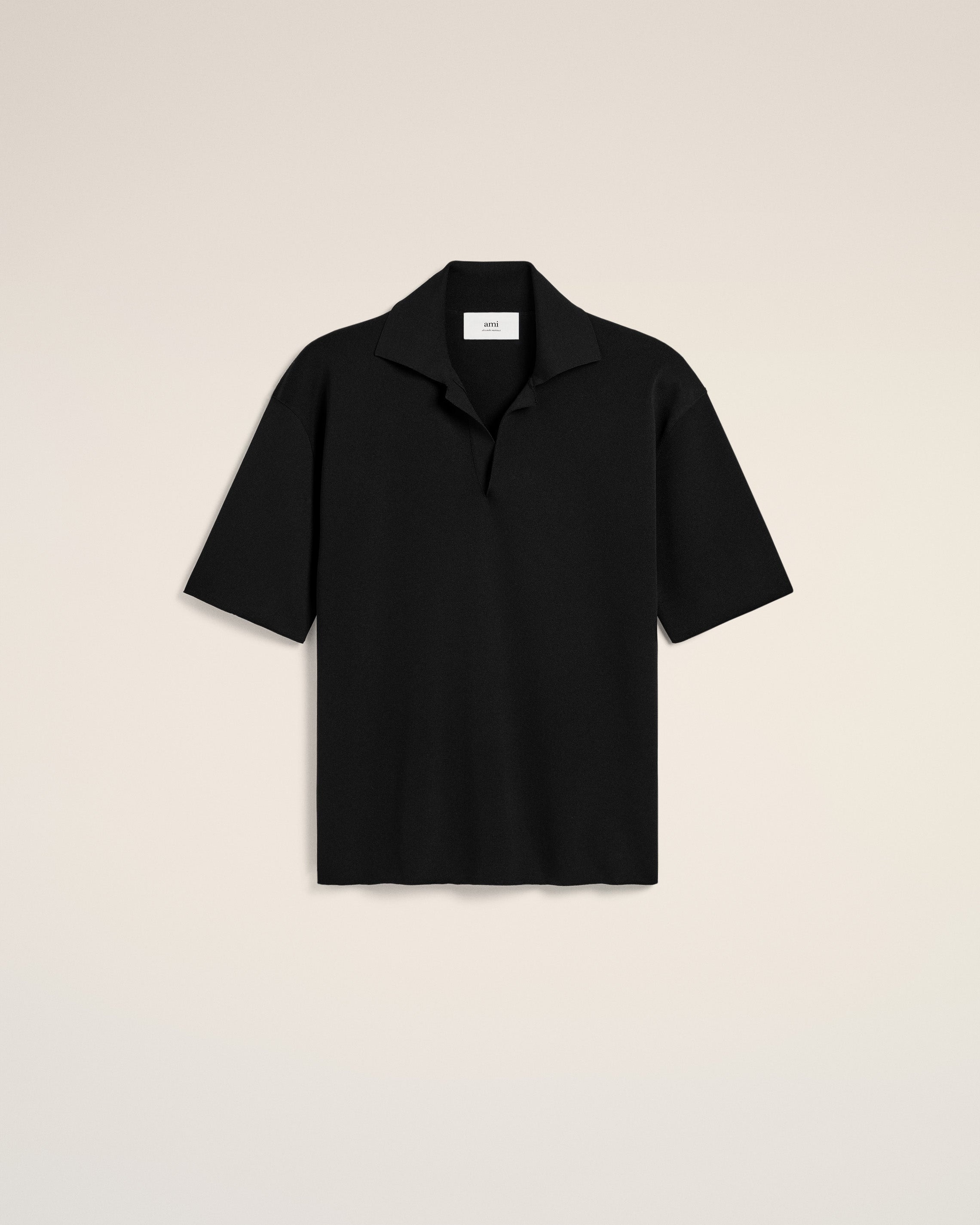 BLACK SHORT SLEEVE POLO - 2