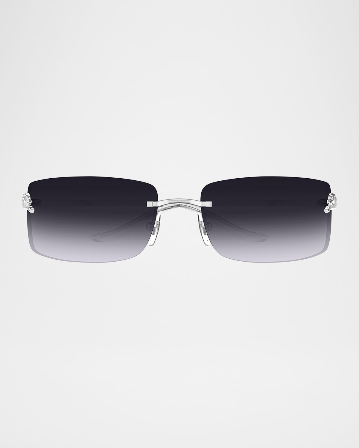 panther rimless rectangle metal sunglasses - 2