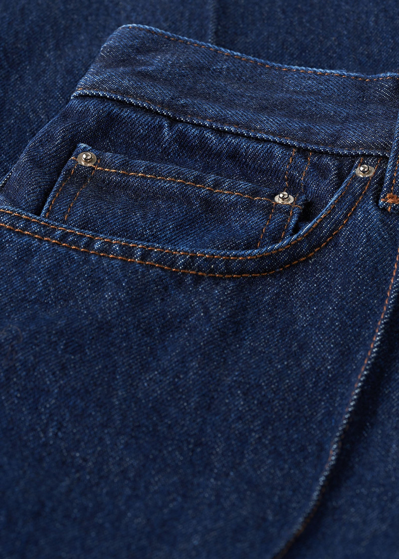 Tapered leg denim dark indigo 6