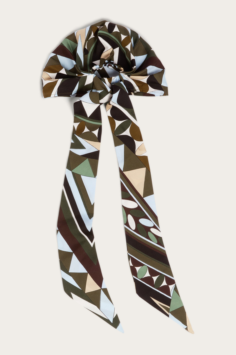 MANUBA PRINT SILK BANDANA HAT 3