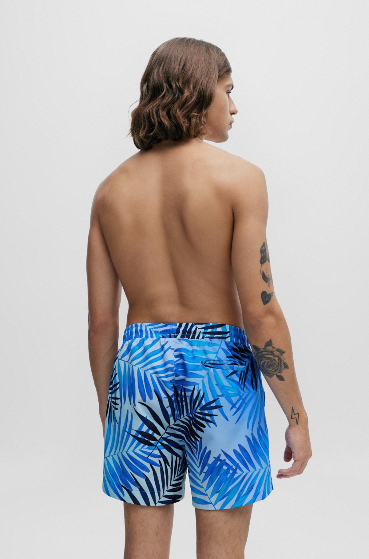 FULLY LINED SWIM SHORTS WITH SEASONAL PRINT - 4