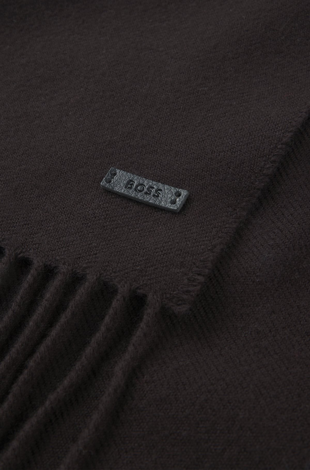 ITALIAN-MADE SCARF IN WOOL WITH LOGO PATCH - 4